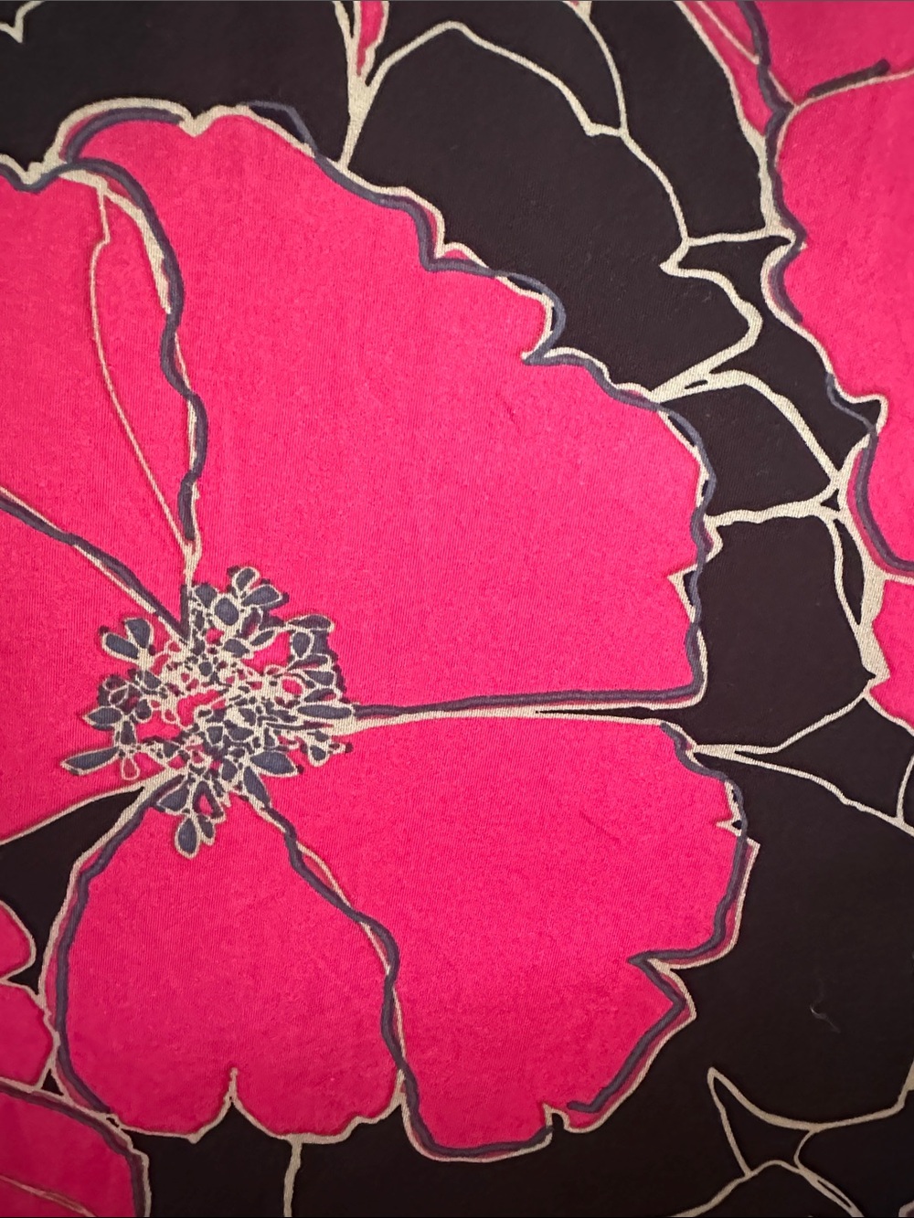 Ashley Stewart Fuchsia and Black Floral Maxi - Picture 6 of 7